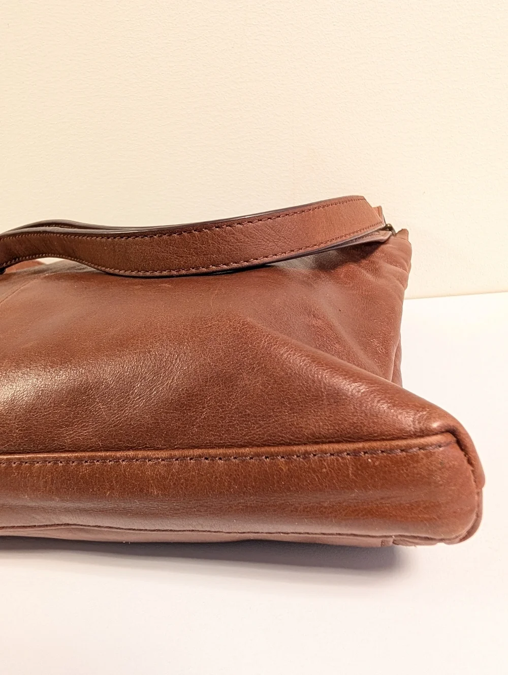Margot Cognac Leather Crossbody Bag Boho Classic Shoulder Purse